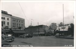 Street Scene with Pharmacy, Curtis & McComas, Burkesville Dry Goods Postcard