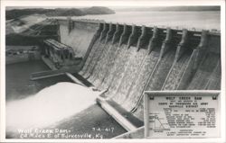 Wolf Creek Dam, 24 Miles E. of Burkesville, Ky. Postcard