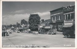 Street Scene with Ideal Furniture Co. and McBride's Postcard