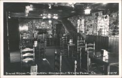 Dining Room, The Tavern, Roosevelt State Park Postcard