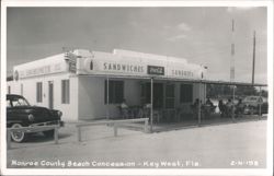 Monroe County Beach Concession, Luncheonette & Bath House Postcard