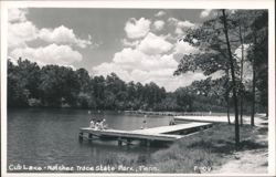 People on Docks at Cub Lake, Natchez Trace State Park Postcard