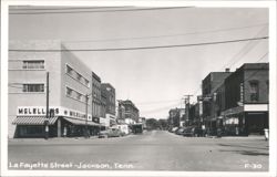 La Fayette Street with McLellan's and Florsheim Shoes Postcard