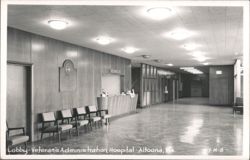 Lobby, Veteran's Administration Hospital Postcard