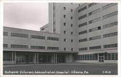 Entrance, Veteran's Administration Hospital Postcard