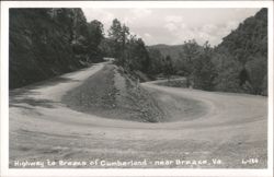 Highway to Breaks of Cumberland Postcard