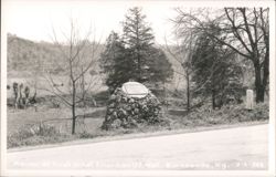 Marker at First Great American Oil Well Postcard