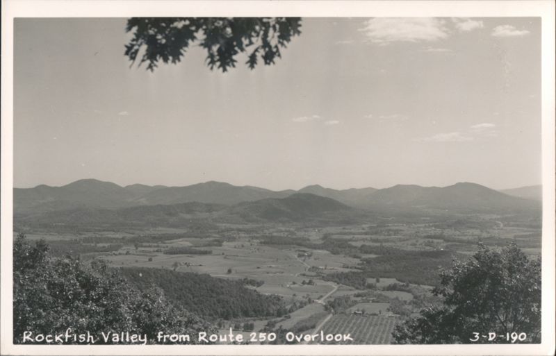 Rockfish Valley from Route 250 Overlook Afton Virginia