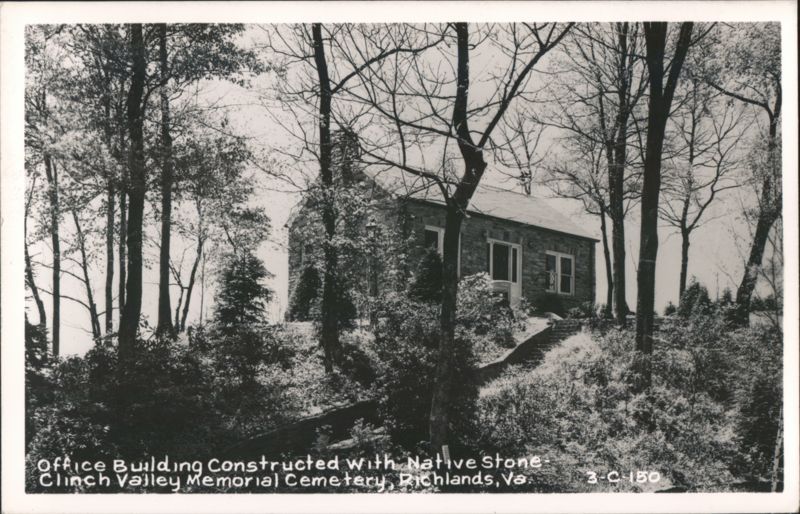 Office Building Constructed with Native Stone, Clinch Valley Memorial Cemetery Richlands Virginia