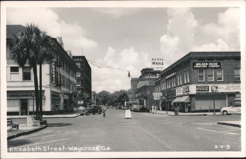 Street Scene on Elizabeth Street, Waycross, GA Georgia