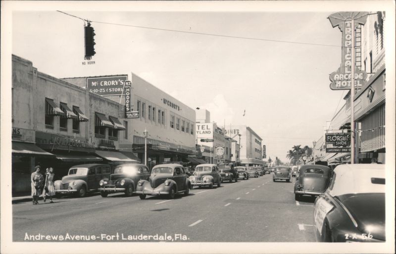 Street Scene on Andrews Avenue, Fort Lauderdale Florida