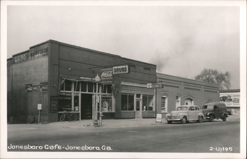 Street View of Jonesboro Drug Store and Cafe Georgia