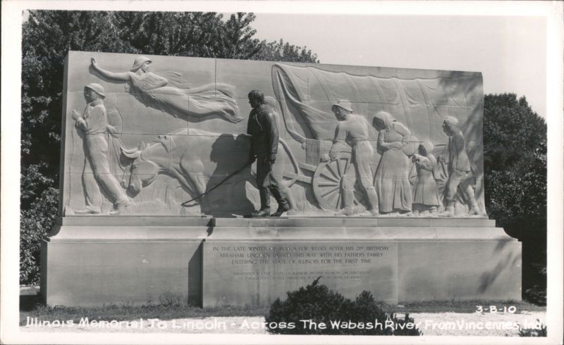 Illinois Memorial To Lincoln, Across The Wabash River From Vincennes, IN Indiana