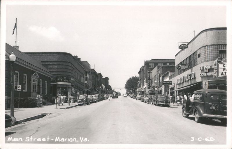 Downtown Scene on Main Street Marion Virginia