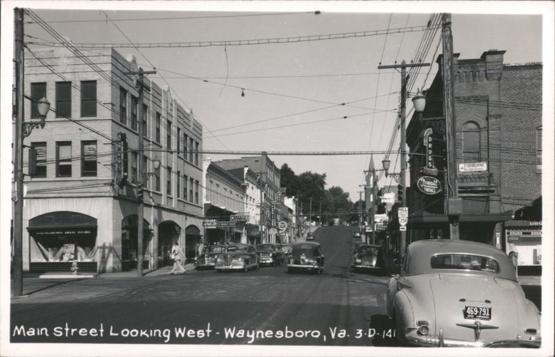 Main Street Looking West, Waynesboro Virginia