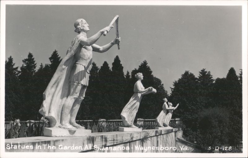 Statues in the Garden at Swannanoa Waynesboro Virginia