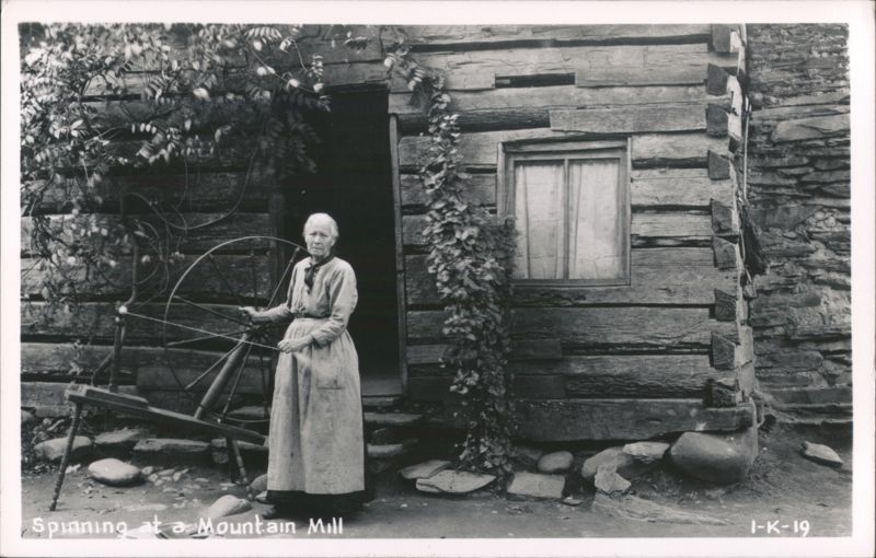 Spinning at a Mountain Mill Women