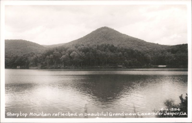 Sharptop Mountain reflected in beautiful Grandview Lake Jasper Georgia