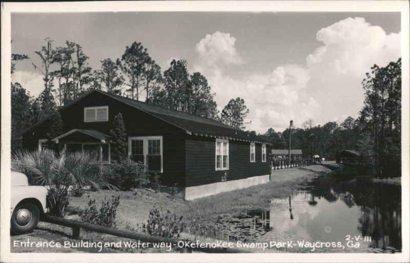 Entrance Building and Waterway, Okefenokee Swamp Park Waycross Georgia