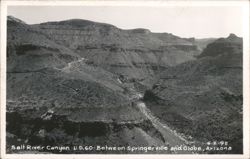 Salt River Canyon - U.S. 60 - Between Springerville and Globe, Arizona Postcard
