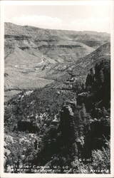Winding U.S. Highway 60 through Salt River Canyon Postcard