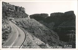 U.S. 60 in Salt River Canyon Between Show Low and Globe Postcard