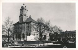 Stone Court House with Clock Tower Postcard