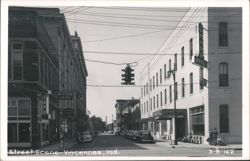 Street Scene with Vintage Cars and Grand Hotel Postcard