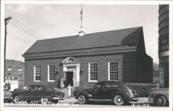 U.S. Post Office with Vintage Cars Postcard