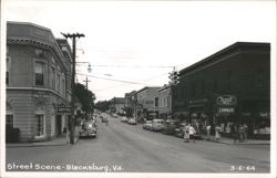 Street Scene, William Preston Hotel and Corner Drugs Postcard