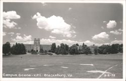 Campus Scene - V.P.I. Postcard