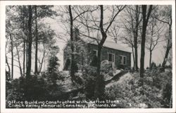 Office Building Constructed with Native Stone, Clinch Valley Memorial Cemetery Postcard
