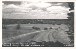 Looking Toward North Entrance, Brown County State Park Postcard