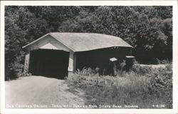 Old Covered Bridge - Trail #1 - Turkey Run State Park Postcard