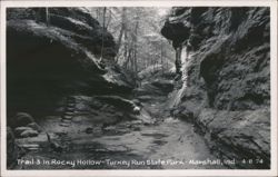 Trail 3 in Rocky Hollow, Turkey Run State Park Postcard