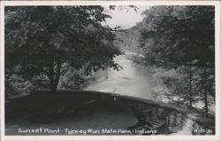Sunset Point, Turkey Run State Park Postcard