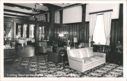 Lobby, George Reynolds Hotel Postcard