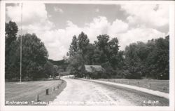 Entrance to Turkey Run State Park Postcard