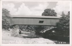 Old Covered Bridge Over Sugar Creek At The Narrows, Turkey Run State Park Postcard