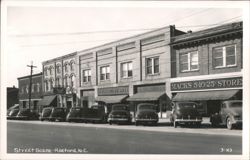 Street Scene with Mack's 5-10-25¢ Store Postcard