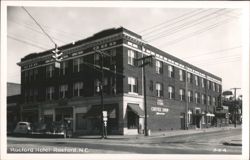 Raeford Hotel, Street Corner View Postcard