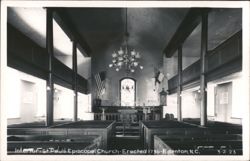 Interior, St. Paul's Episcopal Church, Erected 1736 Postcard