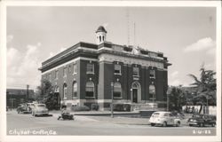 Griffin, Georgia City Hall with Vintage Police Cars Postcard