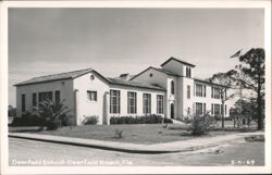 Deerfield School Building Postcard