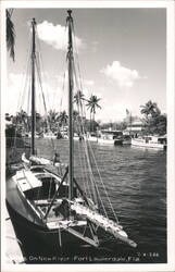 Yachts On New River Postcard