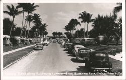 Cars and Travel Trailers on Ruthmary Avenue, Briny Breezes Park Postcard