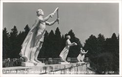 Statues in the Garden at Swannanoa Postcard