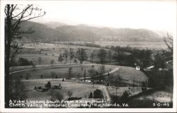 A View Looking South From A High Point, Clinch Valley Memorial Cemetery Postcard