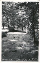 Stream In Spring Mill State Park Postcard