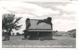 Hoosier Nest Cabin, Brown County State Park Postcard